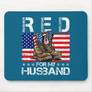 Red friday for my husband flag us remember everyon mouse mat