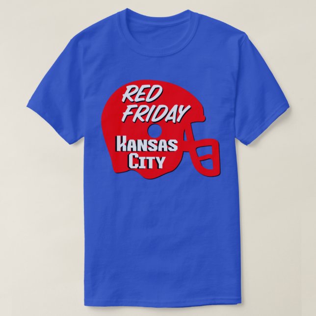 Red Friday Kansas City  Lover Chiefs Fan Red Helme T-Shirt (Design Front)