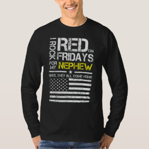 Red Friday Military Aunt Uncle Wear Red For My Nep T-Shirt