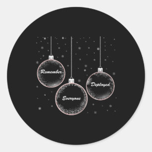 Red Friday Military Christmas Remember Everyone Classic Round Sticker