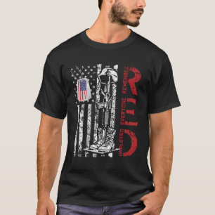 Red Friday Military Deployed Army Soldier Us Flag T-Shirt