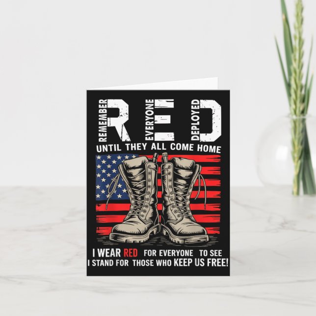 Red Friday Military Support - Remember Everyone Card (Front)