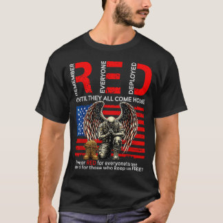 Red friday military support remember everyone T-Shirt
