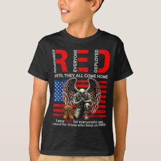 Red friday military support remember everyone T-Shirt
