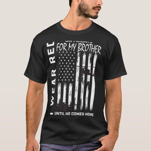 Red Friday Remember Everyone Deployed Brother Amer T-Shirt (Front)