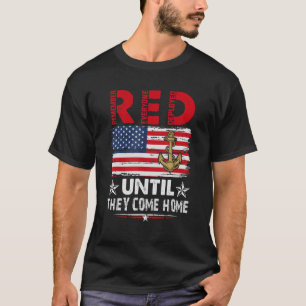 RED Friday Remember Everyone Deployed Retro Milita T-Shirt