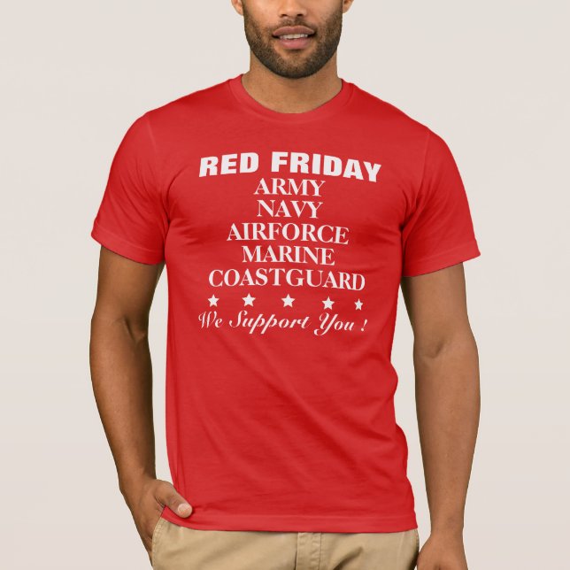Red Friday Shirt to Support Our Troops (Front)