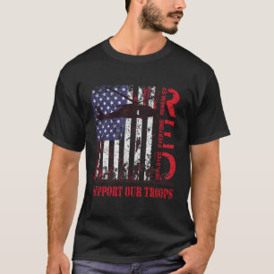 Red Friday Support Our Troops Military Army Us Fla T-Shirt