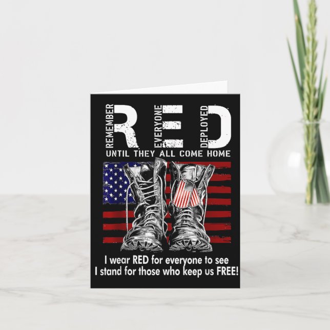 Red Friday Suprt Our Troops Until They All Come Ho Card (Front)