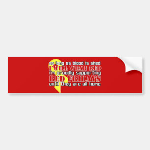 Red Fridays Bumper Sticker