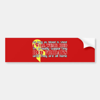 Red Fridays Bumper Sticker