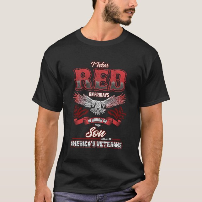 Red Fridays Long Sleeve Military Son Support Tee (Front)