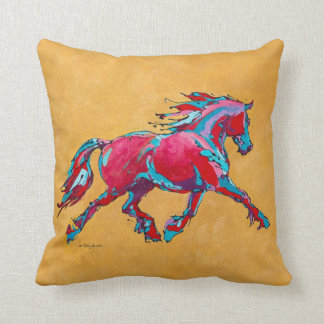 Red Friesian Throw Pillow