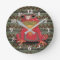 RED FROG NUMBERED ROUND CLOCK