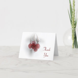 Red Frosty Winter Berries Thank You