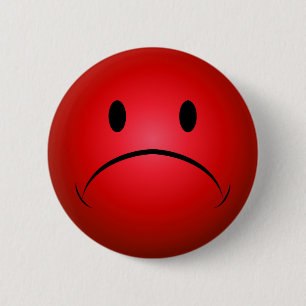 Red Frownie Button