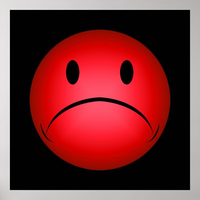 Red Frownie Face Poster (Front)