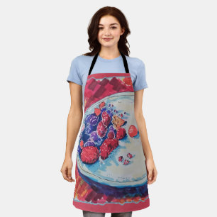 Red Fruits Bowl Apron