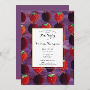 Red Fruits Country Elegant Rehearsal Dinner Invitation