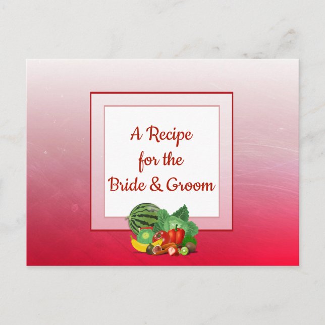 Red Fruity Wedding Recipe Card (Front)