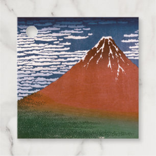 Red Fuji, Aka Fujiyama Volcano Katsushika Hokusai Favour Tags