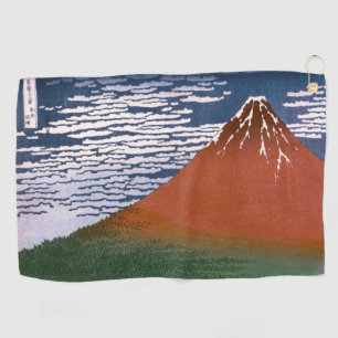 Red Fuji, Aka Fujiyama Volcano Katsushika Hokusai Golf Towel