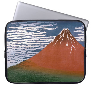 Red Fuji, Aka Fujiyama Volcano Katsushika Hokusai Laptop Sleeve