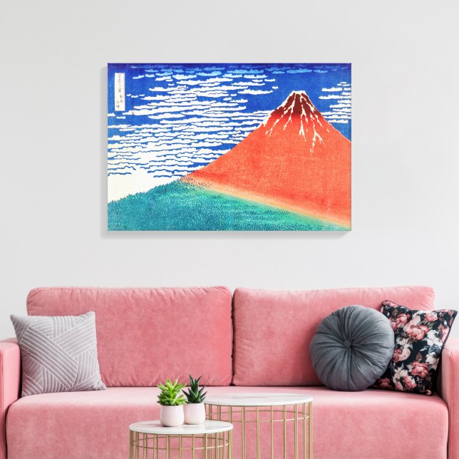 Red Fuji | Hokusai | Canvas Print (Insitu(LivingRoom))