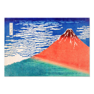 Red Fuji   Hokusai   Photo Print