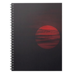 RED FULL MOON VIEW NOTEBOOK