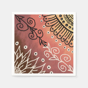 Red Funny Art Pattern Napkin
