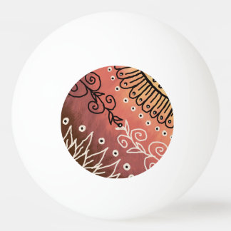 Red Funny Art Pattern Ping Pong Ball