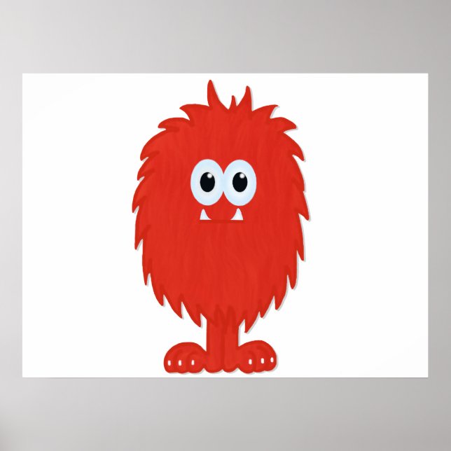 Red Furry Monster Print (Front)