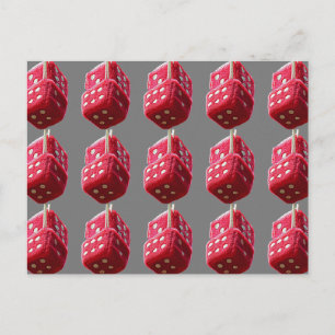 Red Fuzzy Dice Postcard