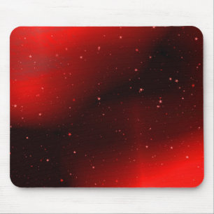 Red galaxy mouse mat
