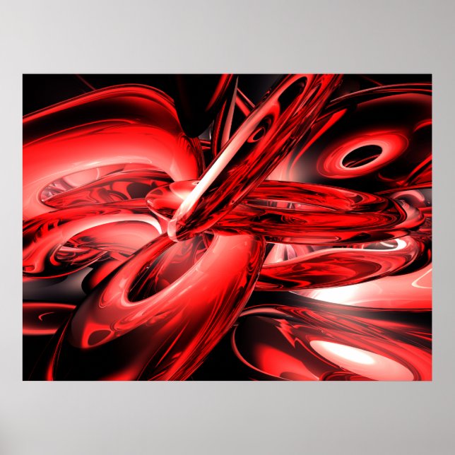 Red Gamma Radiation Abstract Poster (Front)