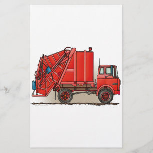 Red Garbage Truck