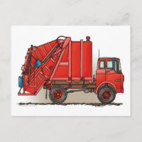 Red Garbage Truck