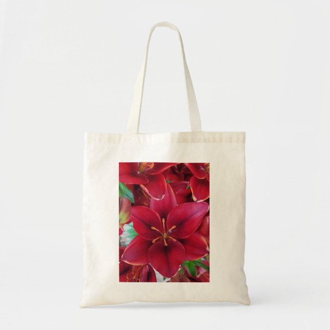 Red Garden Tote Bag (Front)