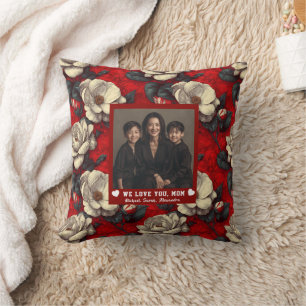 Red Gardenias Botanical Proud New Mum Mother Cushion