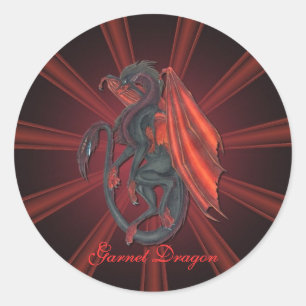 Red Garnet Dragon Stickers