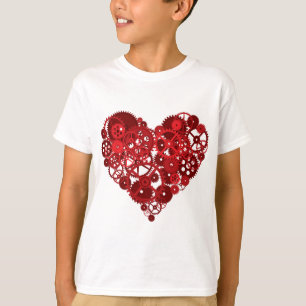 Red Gears Heart T-Shirt