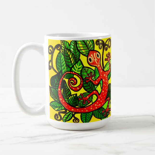 Red Gecko coffee mug (Left)