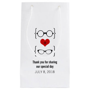 Red Geeky Glasses Gift Bag