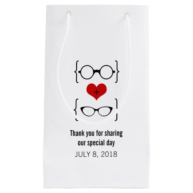 Red Geeky Glasses Gift Bag (Front)