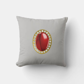 Red gemstone cushion