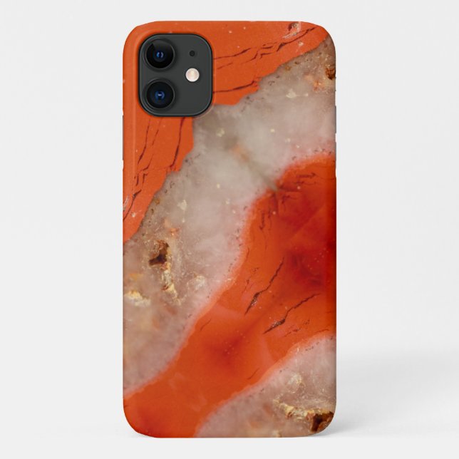 Red Gemstone Stone Texture iPhone 11 Case (Back)