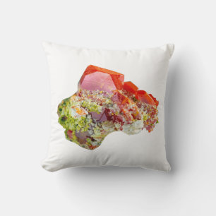 Red Gemstone Wulfenite Rock Crystal Home Decor Art Cushion
