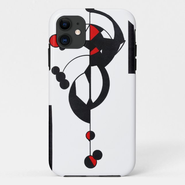 Red Geo Design Case-Mate iPhone 11 Case (Back)