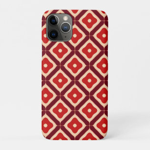 Red Geometric Abstract Design iPhone 11 Pro Case